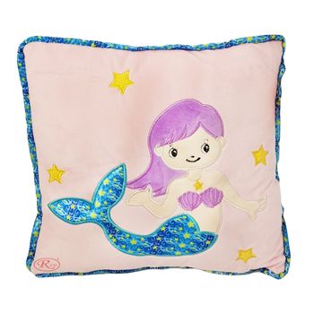 Jucarie din plus tip pernuta cu sirena, mov, 30cm wj6138a
