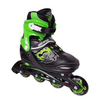 Role reglabile rco, marime 38-41, negru/verde, ss5013l-b
