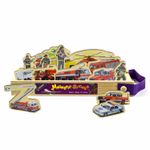 Set 23 de piese din lemn ilustrate cu vehicule interventie, WD 9004-C fotografia produsului