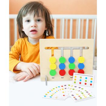 Joc Montessori – Labirint asociere culori si fructe 2 in 1, WD 9514