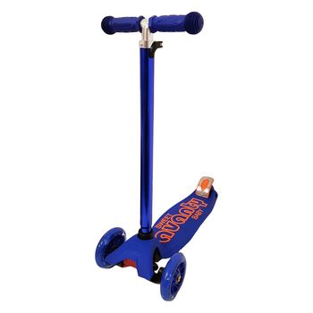 Trotineta cu 3 roti si luminite multicolore, albastru, pc 67-a