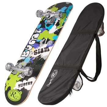 Skateboard din lemn cu husa rco, abec5, pu, 78,5 cm, aluminiu, hb2005 f