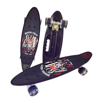 Penny board cu roti pu si lumini, graphic print, abec-7, pu, aluminiu, hb3011-d, rco®