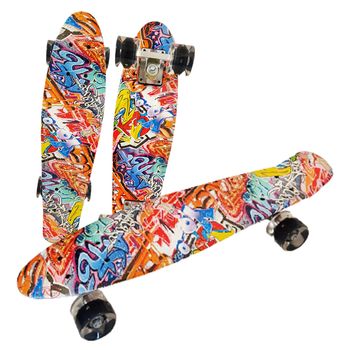Penny board cu roti pu si lumini, abec-7, pu, aluminiu, hb3010-d, rco®