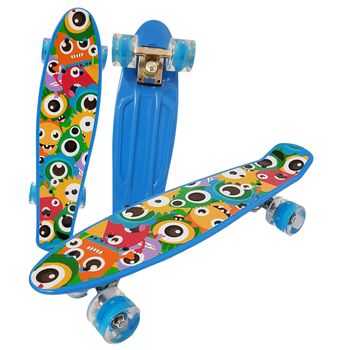 Penny board cu roti pu si lumini, graphic print, abec-7, pu, aluminiu, hb3009-e, rco®