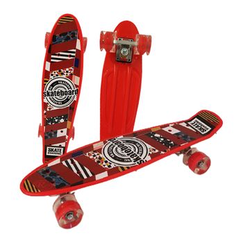 Penny board cu roti pu si lumini, graphic print, abec-7, pu, aluminiu, hb3009-b, rco®