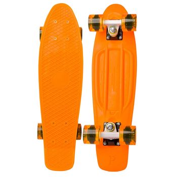 Penny board cu roti pu si lumini abec-7, pu, aluminiu, hb3007-d