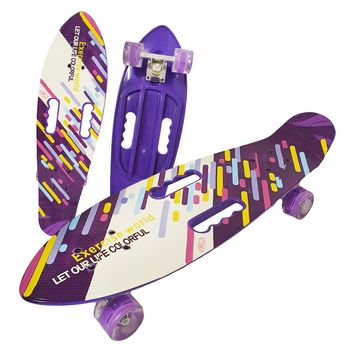Penny board portabil, abec7, roti luminoase pu, 66x20, hb3006-a