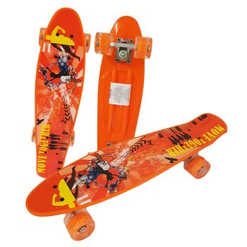 Penny board cu roti pu si lumini, abec-7, pu, aluminiu, hb3002-f
