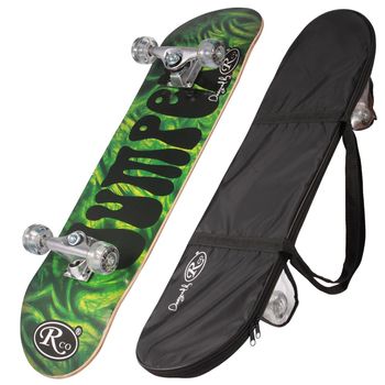 Skateboard din lemn cu husa rco, abec5, pu, 78,5 cm, aluminiu, hb2005 c