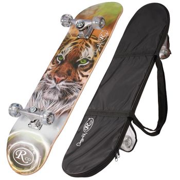 Skateboard din lemn cu husa rco, abec5, pu, 78,5 cm, aluminiu, hb2005 b