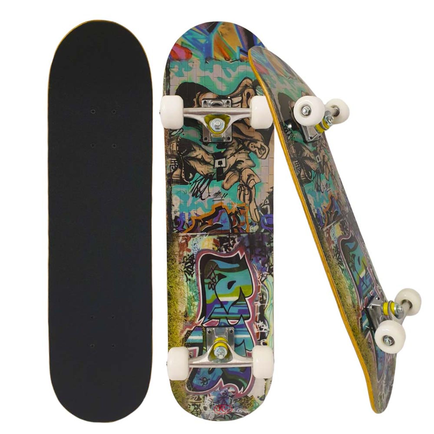 Skateboard STS, ABEC 7, Aluminiu, 79x20 cm, GRAFFITI WALL, HB4004-E fotografia produsului