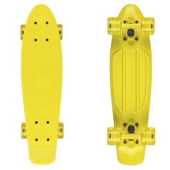 Penny board cu roti pu si lumini abec-7, pu, aluminiu, hb3007-b