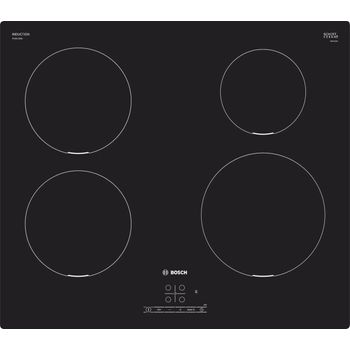 Plita incorporabila bosch pue611bb6e, inductie, 4 zone de gatit, control touchselect, 17 trepte de putere, blocare acces copii, 60 cm, negru