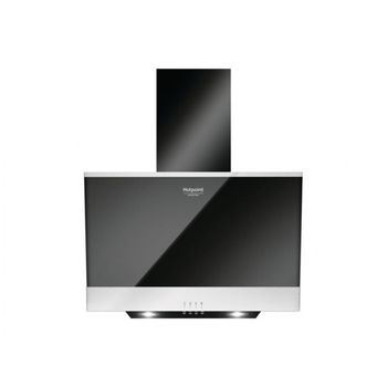 Hota incorporabila decorativa hotpoint hhvp 6.6f lm k, putere de absorbtie 647 mc/h, 3 viteze, 60 cm, negru