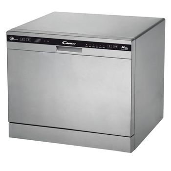 Masina de spalat vase candy cdcp 8s, independenta, compacta, 8 seturi, 6 programe, 55 cm, argintiu 32002230