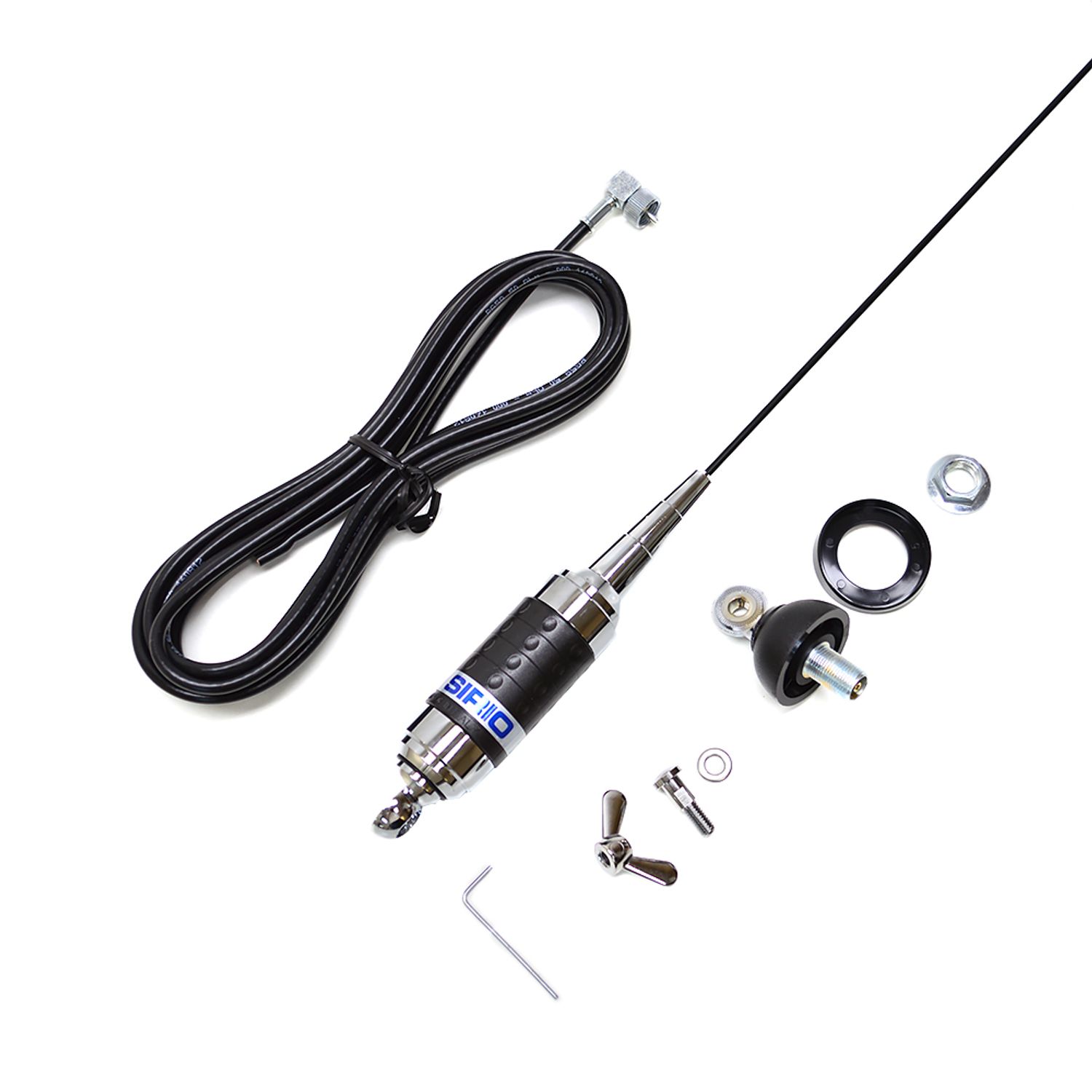 Antena CB Sirio Super Carbonium 27, 140cm Cod 2204206.01 cu cablu inclus fotografia produsului View 6 L