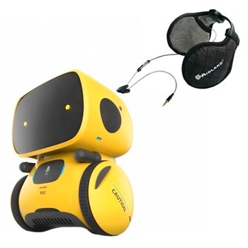 Pachet Robot Inteligent Interactiv PNI Robo One, Control Vocal, Butoane Tactile, Galben + Casti Midland Subzero Cod C936.19