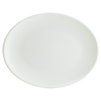 Platou Oval Portelan BONNA IRIS WHITE 36x28cm