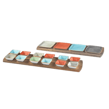 Platou cu doua fete pentru servire bonna acacia 70x20xh1,8cm