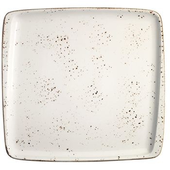 Farfurie patrata din portelan bonna grain 22x20cm