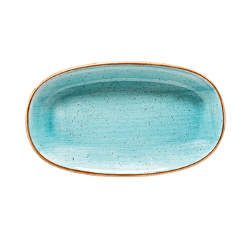Farfurie ovala din portelan bonna aqua 19x11cm