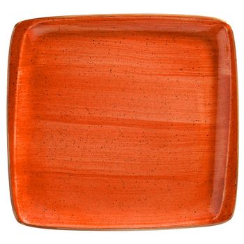 Farfurie patrata din portelan bonna terracota 22x20cm