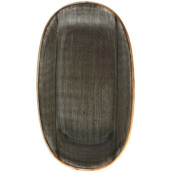 Farfurie ovala din portelan bonna space 19x11cm