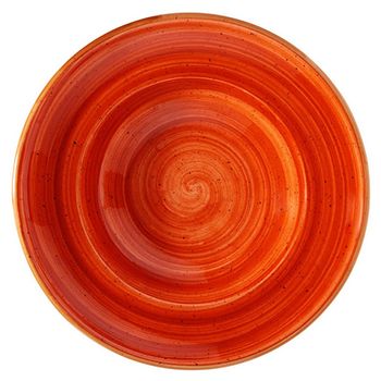 Farfurie gourmet din portelan bonna terracota 30cm adanca