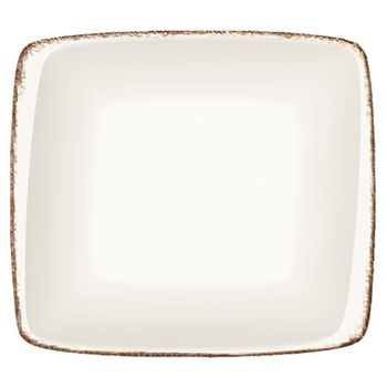 Farfurie patrata adanca portelan bonna retro 19x17cm