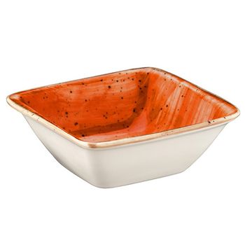 Bol patrat din portelan bonna terracota 8x8,5cm