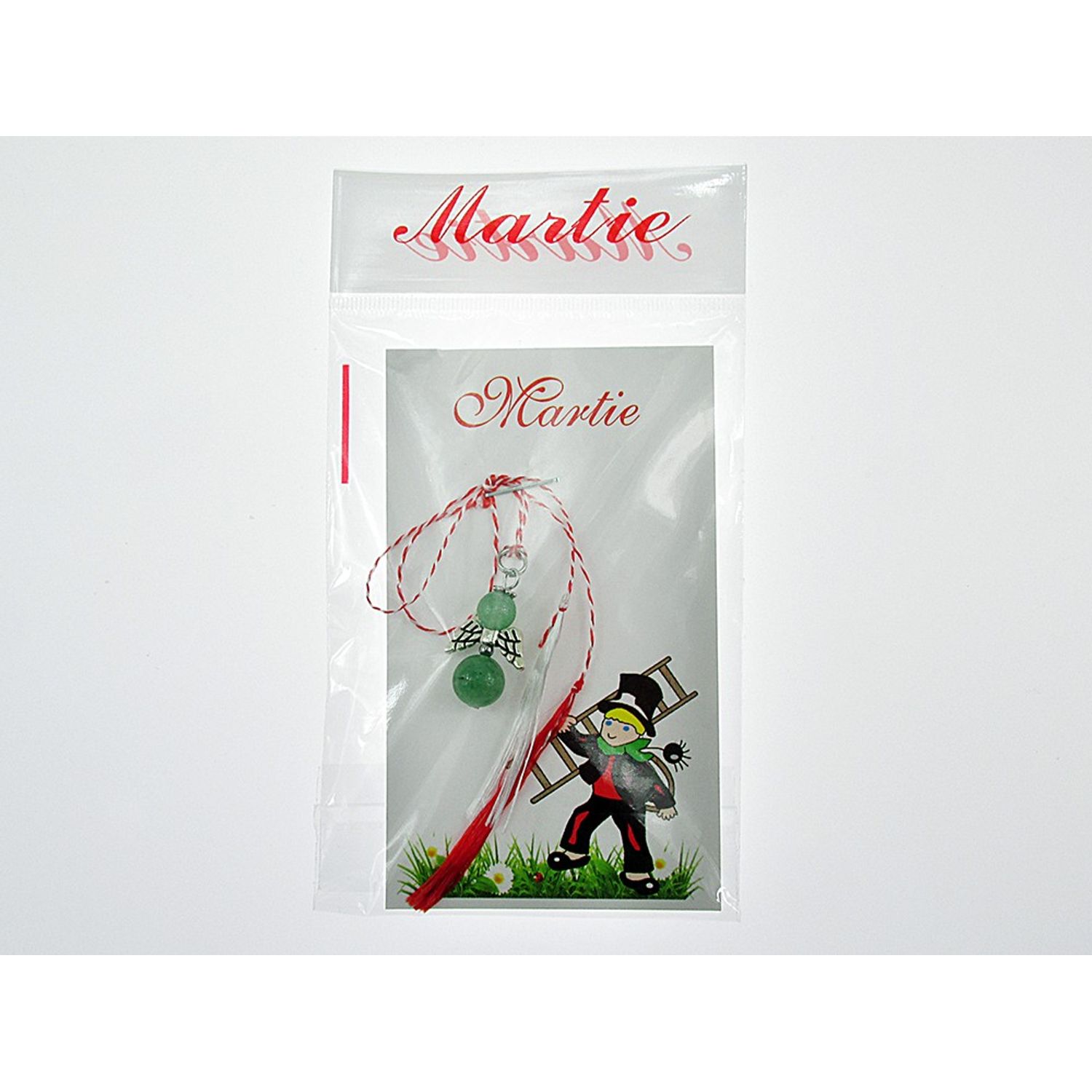 Martisor ingeras aventurin verde fotografia produsului View 2 L