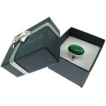 Inel argint reglabil malachit 18x13 MM fotografia produsului View 5 S