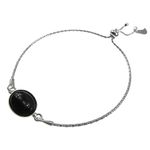 Bratara argint reglabila cu onix oval 14x10 MM fotografia produsului