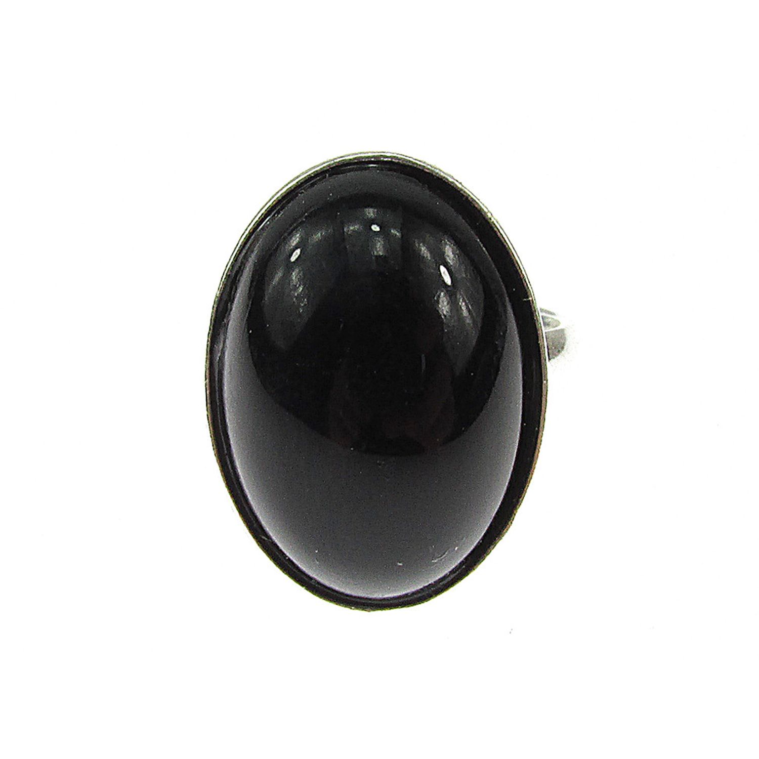 Inel argint reglabil cu onix natural 18x13 MM fotografia produsului View 3 L