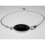 Bratara argint reglabila cu onix oval 14x10 MM fotografia produsului View 3 S