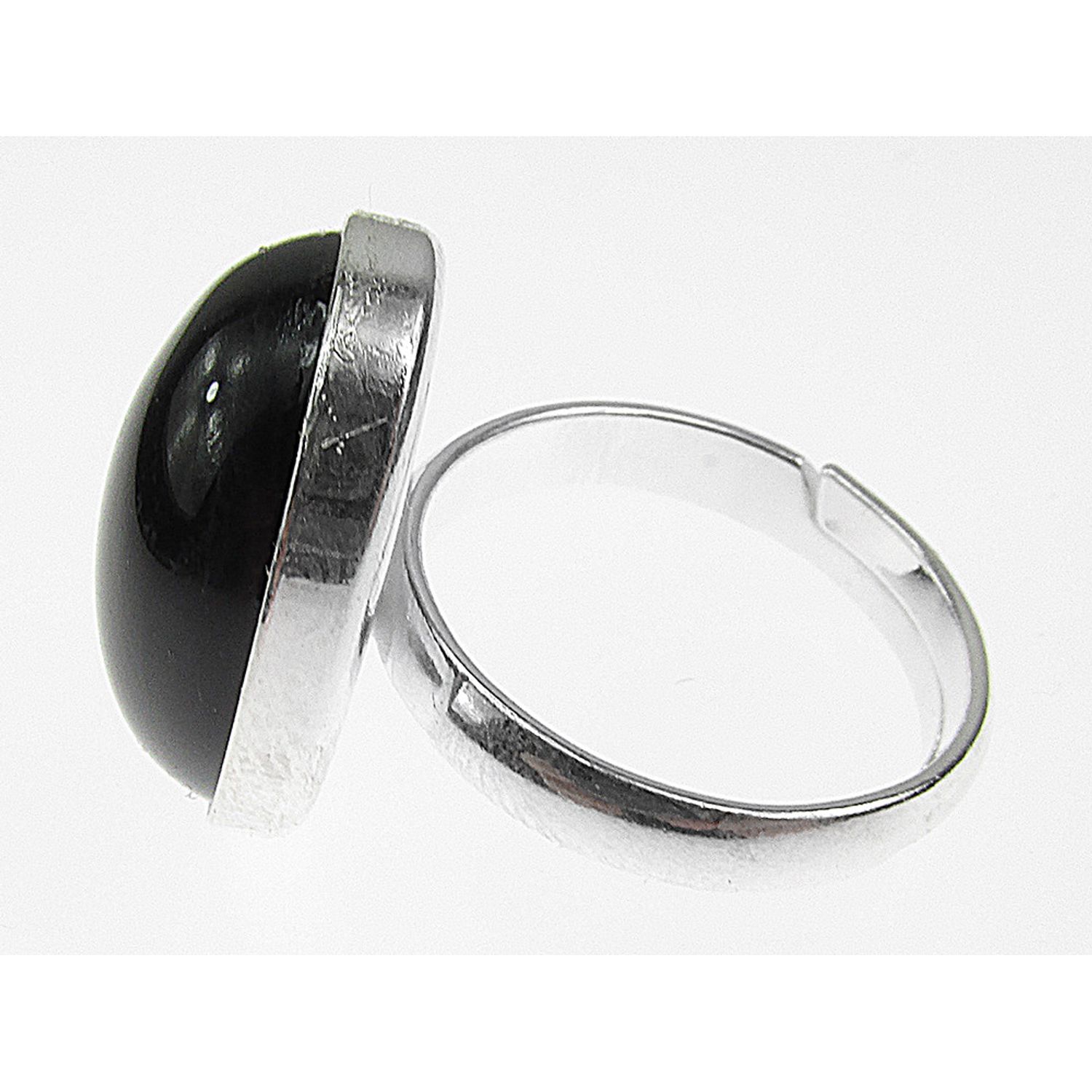 Inel argint reglabil cu onix natural 18x13 MM fotografia produsului View 4 L