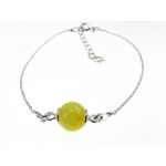 Bratara argint cu jad galben-miere fotografia produsului View 4 S