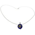 Lantisor argint cu pandantiv mic Millefiori albastru 10 MM fotografia produsului