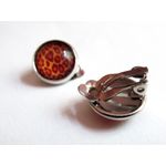 Cercei clips animal print model D 12 MM fotografia produsului View 3 S
