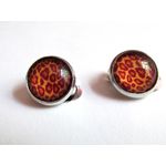 Cercei clips animal print model D 12 MM fotografia produsului