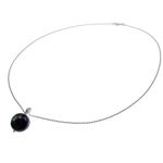 Lantisor argint cu pandantiv mic lapis lazuli natural 10 MM fotografia produsului