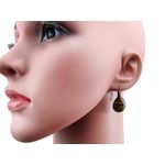 Cercei aliaj bronz cu tortite inchise si ochi de tigru fotografia produsului View 6 S