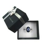Inel argint reglabil cu lapis lazuli natural 14x10 MM fotografia produsului View 4 S