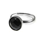 Inel argint reglabil cu onix natural fatetat 8 MM fotografia produsului