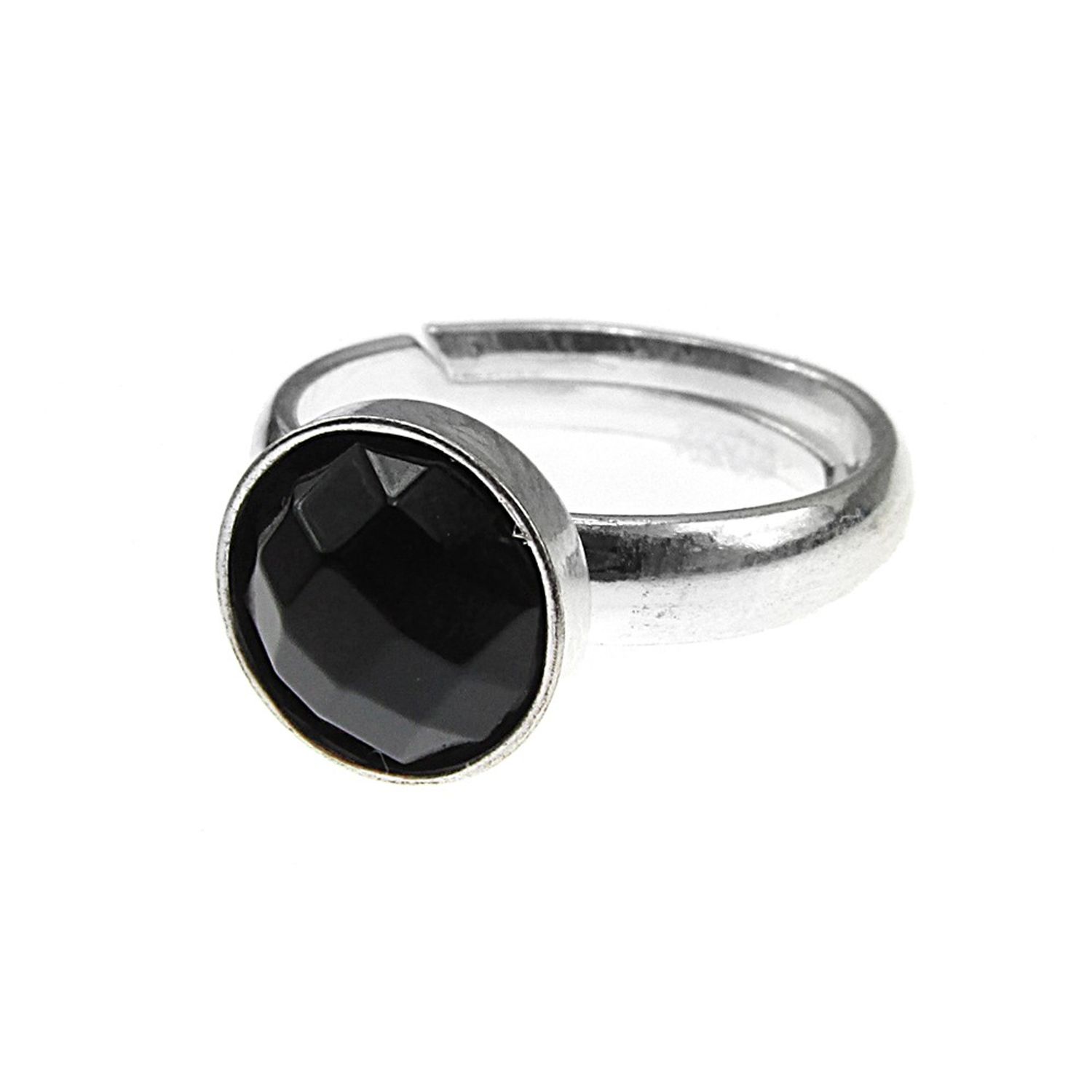Inel argint reglabil cu onix natural fatetat 8 MM fotografia produsului