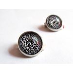 Cercei clips animal print C 12 MM fotografia produsului View 2 S