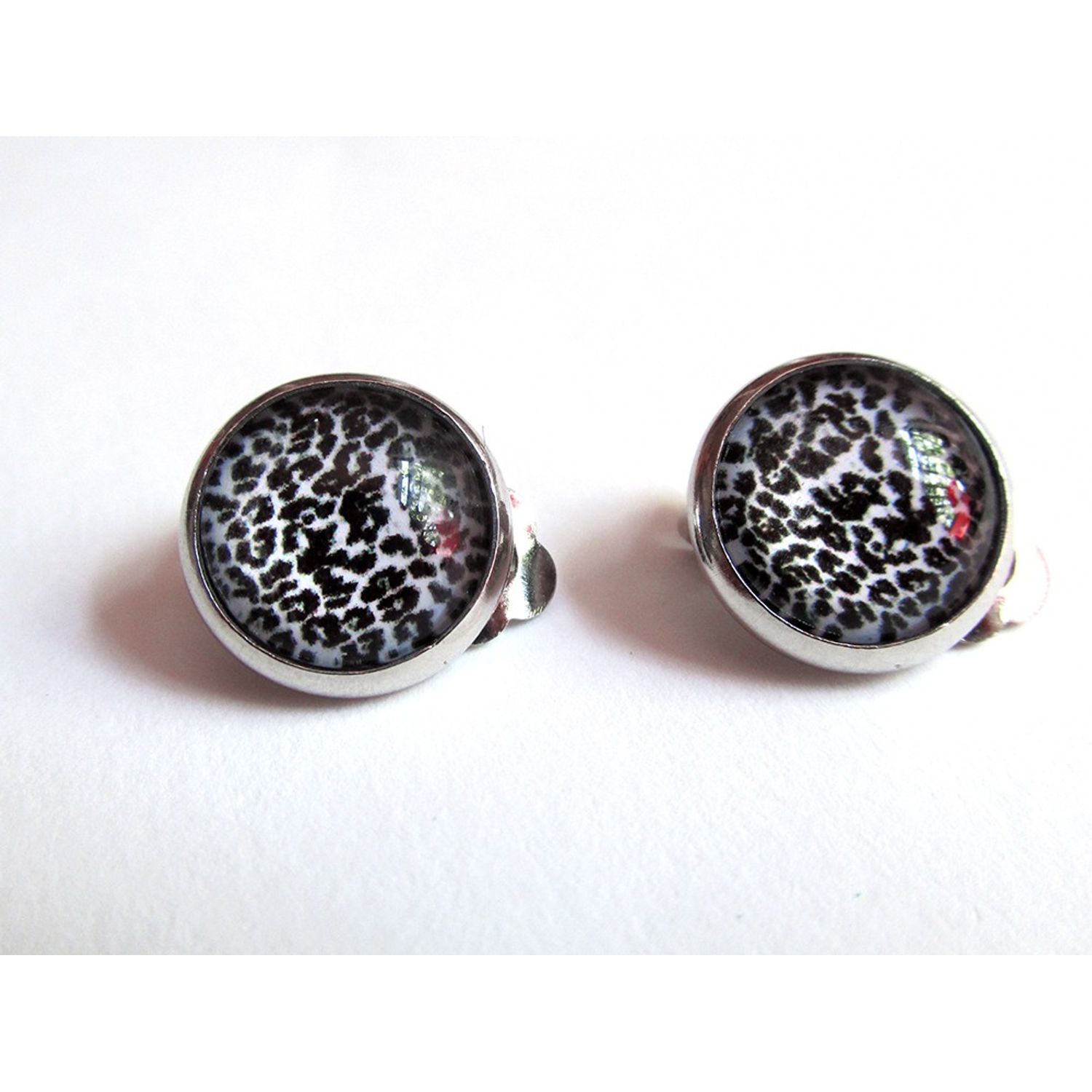 Cercei clips animal print C 12 MM fotografia produsului