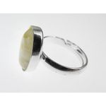 Inel argint reglabil cu Millefiori alb/transparent fotografia produsului View 4 S