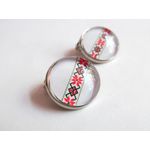 Cercei clips cu model folcloric I 18 MM fotografia produsului View 2 S